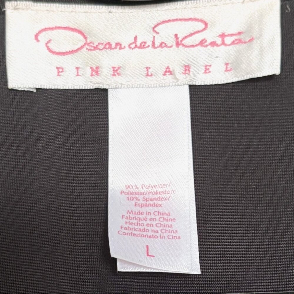 Oscar de la Renta Pink Label Black Velvet Ruffle Duster Robe L - Picture 5 of 5